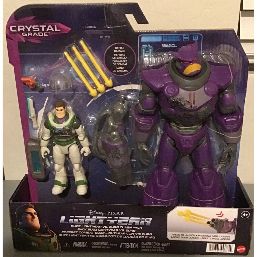 Pixar BUZZ LIGHTYEAR vs ZURG Clash Pack Action Figure Set New